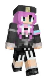 black and dairy cream Minecraft skin — Classic model — first worn by pezg