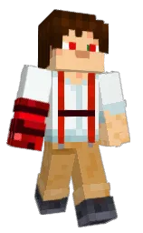 aqua haze and peach orange Minecraft skin — Classic model
