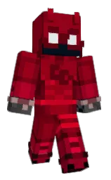 carmine and red devil Minecraft skin — Classic model — first worn by cougar1979