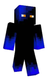black and blue Minecraft skin — Classic model