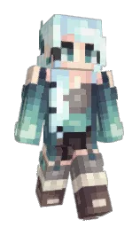 blue bayoux and iceberg Minecraft skin — Slim model — first worn by The_Lunaris