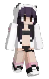 white and prim Minecraft skin — Slim model — first worn by Tiketta