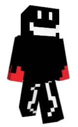 black and alizarin crimson Minecraft skin — Slim model — first worn by P1x3L1212