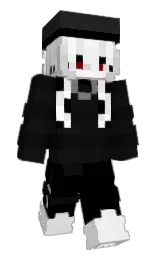 black and cod gray Minecraft skin — Slim model