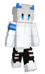 aqua haze and white Minecraft skin — Slim model — first worn by jstpedro