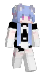 alabaster and black Minecraft skin — Slim model — first worn by linesiya