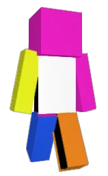 shocking pink and white Minecraft skin — Classic model