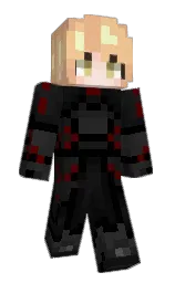 black and cod gray Minecraft skin — Slim model