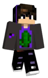 mine shaft and purple heart Minecraft skin — Classic model