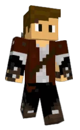 brown pod and black Minecraft skin — Classic model — first worn by Raptor030