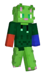 black and kaitoke green Minecraft skin — Slim model — first worn by BlambusBurito