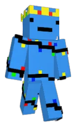 dodger blue and black Minecraft skin — Classic model