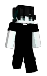 black and aqua haze Minecraft skin — Slim model