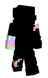 black and lavender rose Minecraft skin — Slim model — first worn by Forcle