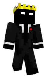black and cod gray Minecraft skin — Classic model