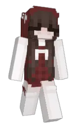 hint of red and soft peach Minecraft skin — Slim model