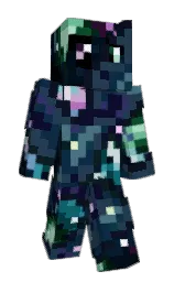 black pearl and blue zodiac Minecraft skin — Slim model — first worn by Aerybdis