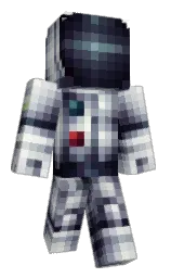 ebony and bright gray Minecraft skin — Classic model — first worn by _Peridorito_