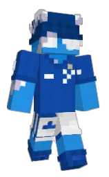 black and tory blue Minecraft skin — Slim model