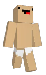 calico and white Minecraft skin — Classic model — first worn by A7mad2013