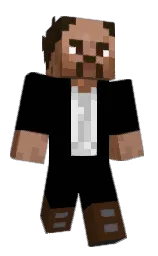 black and deep oak Minecraft skin — Classic model
