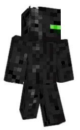black and cod gray Minecraft skin — Classic model