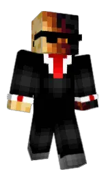 black and cod gray Minecraft skin — Classic model — first worn by MisterBertil