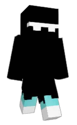 black and wild sand Minecraft skin — Slim model — first worn by RxSl1des