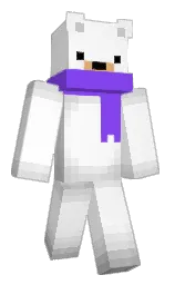 3pov's Minecraft skin wearing the Purple Heart cape