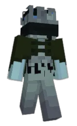 black olive and blue smoke Minecraft skin — Slim model — first worn by karmic0
