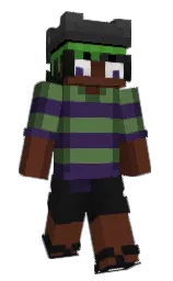 brown derby and revolver Minecraft skin — Slim model — first worn by RealBlissful