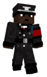 black and cod gray Minecraft skin — Classic model