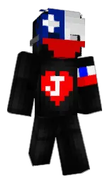 black and cod gray Minecraft skin — Classic model — first worn by m4xshoot
