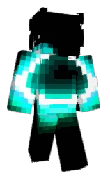black and white Minecraft skin — Classic model