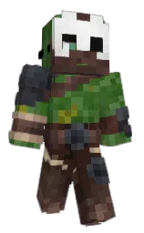 woodland and fern green Minecraft skin — Classic model — first worn by Recaton