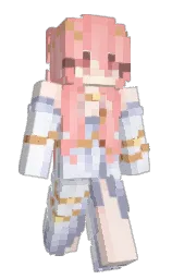 white lilac and rose bud Minecraft skin — Slim model — first worn by TrueKalopsia