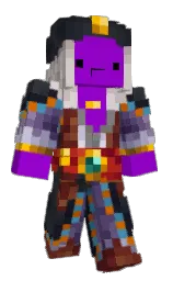 electric violet and silver rust Minecraft skin — Classic model — first worn by SFSoares_