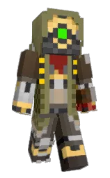 BomberHeadCx's Minecraft skin wearing the 15th Anniversary cape
