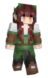 Alithreia's Minecraft skin wearing the 15th Anniversary cape