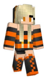 flesh and blaze orange Minecraft skin — Slim model — first worn by nova707