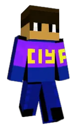 ultramarine and black Minecraft skin — Classic model