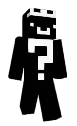 black and white Minecraft skin — Classic model