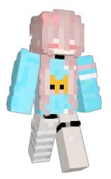 anakiwa and dawn pink Minecraft skin — Classic model — first worn by mom1ao