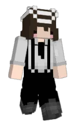 black and bistre Minecraft skin — Slim model — first worn by CompletelyRoo