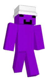 electric violet and white Minecraft skin — Classic model