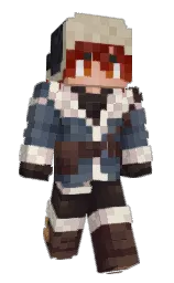 cold turkey and ecru white Minecraft skin — Slim model — first worn by ThatElementium