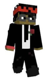 black and cod gray Minecraft skin — Slim model