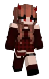 just right and sepia black Minecraft skin — Classic model — first worn by GoldStarAlexis