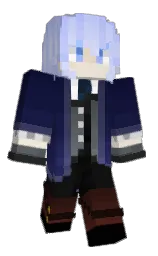periwinkle and white Minecraft skin — Slim model — first worn by XUZHI_amada