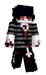 black and blue charcoal Minecraft skin — Classic model